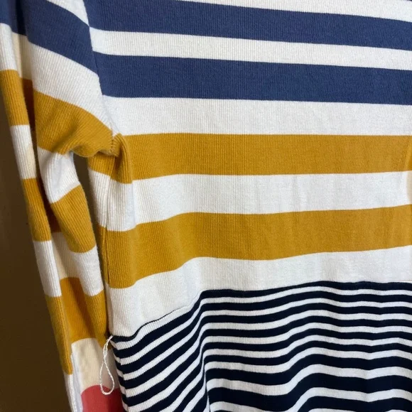 Soft Cotton  Striped Multicolor Long Sleeve Dress - Picture 6 of 10